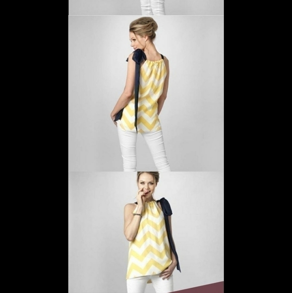 Madderson London Charlott silk floral Print navy blue bow ribbon detail blouse - Picture 7 of 7